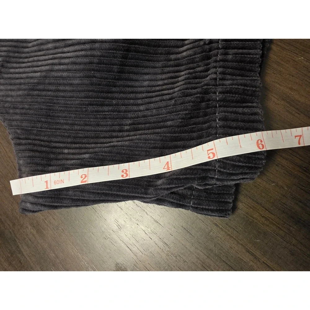 PacSun Volley Corduroy Shorts Mens Large Dark Gray Charcoal Drawstring Relaxed